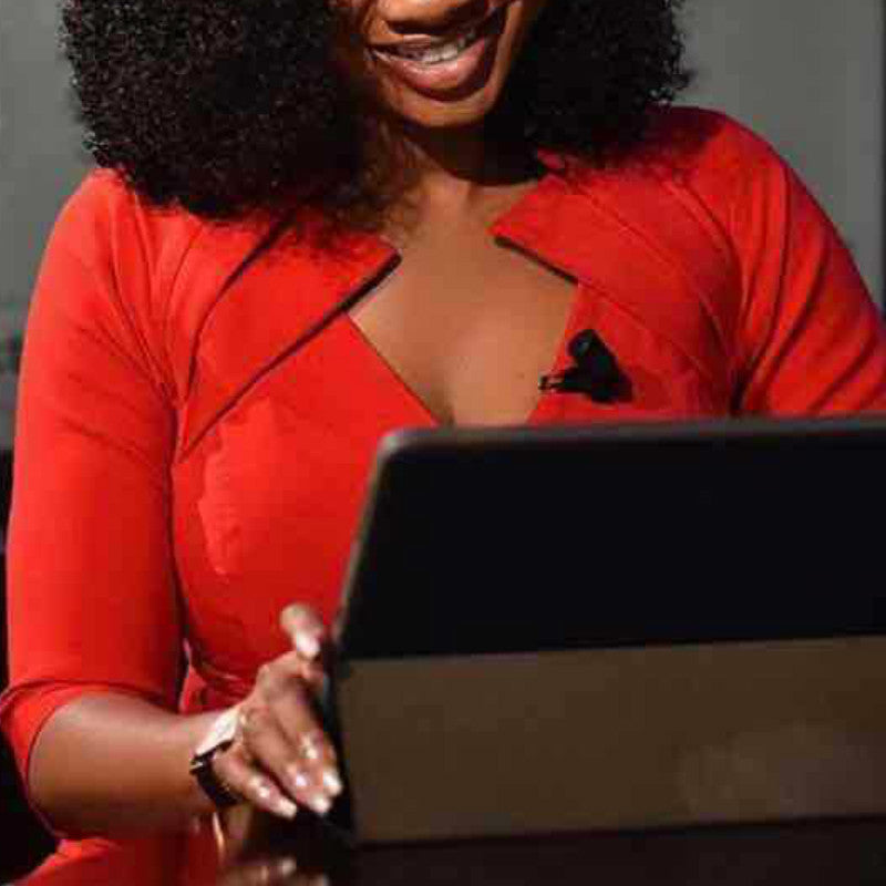 Mbluxy Red Bodycon Dress V Neck