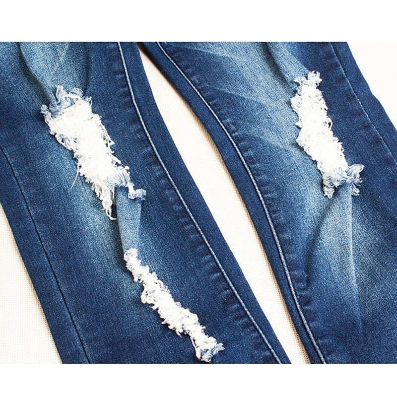Mbluxy Ripped Jeans Woman Low Rise Skinny Jeans
