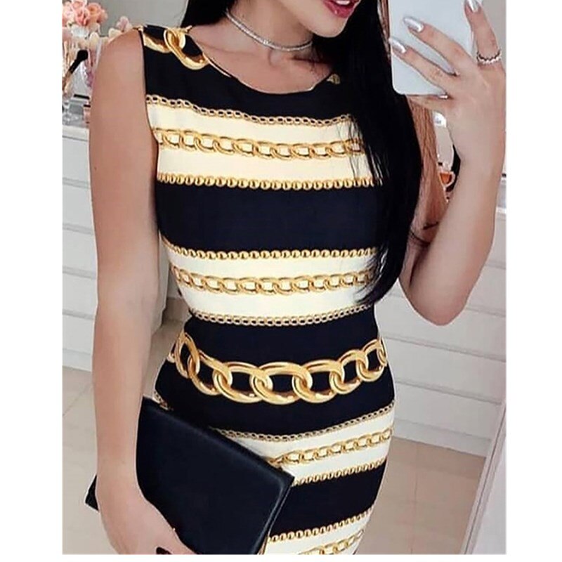 Mbluxy Women Chain Striped