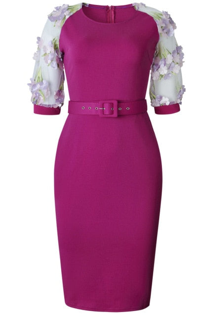 Mbluxy Women Dresses Elegant Ladies Office wear