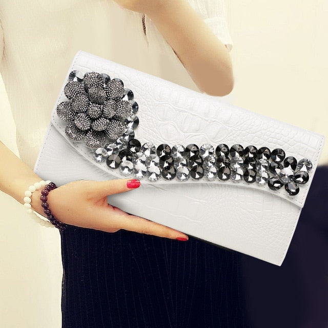 Mbluxy Diamond hand clutch new leather women clutch bag