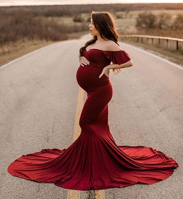 MBluxy Maternity Dresses For Photo Shoot Pregnant Women