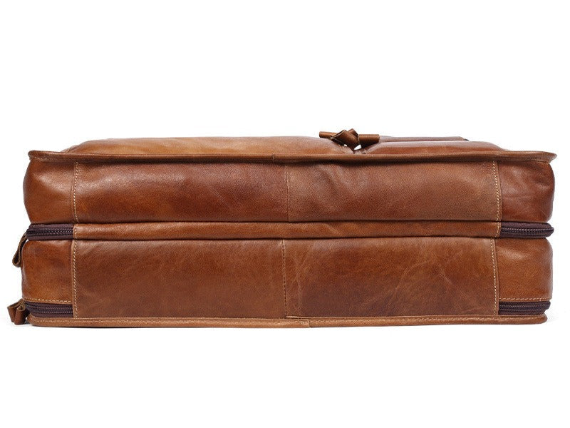Mbluxy  New Genuine Leather Men's Briefcases