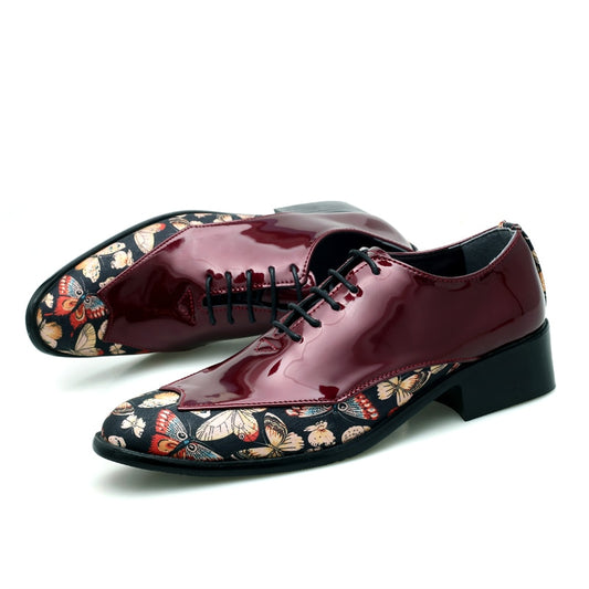 Mbluxy New Fashion Metal Pattern Genuine Leather Men leather