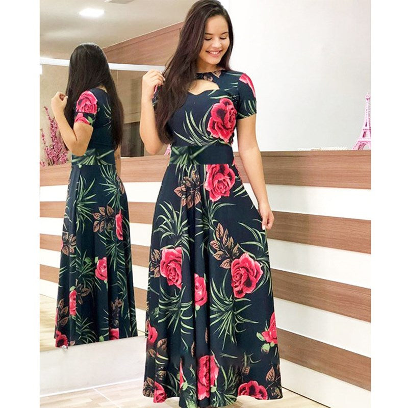 Mbluxy  Long Dress Floral Flower Print