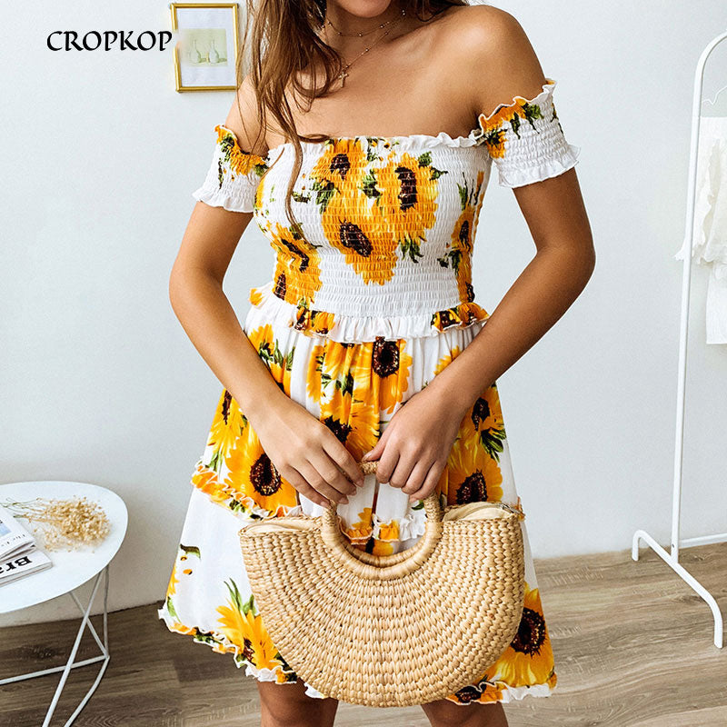 MBluxy Sexy Backless Strapless Summer Dress Women Casual