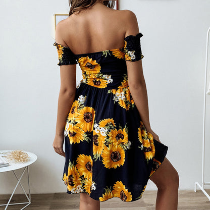MBluxy Sexy Backless Strapless Summer Dress Women Casual