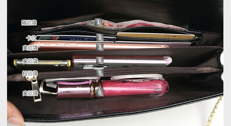 Mbluxy Diamond hand clutch new leather women clutch bag