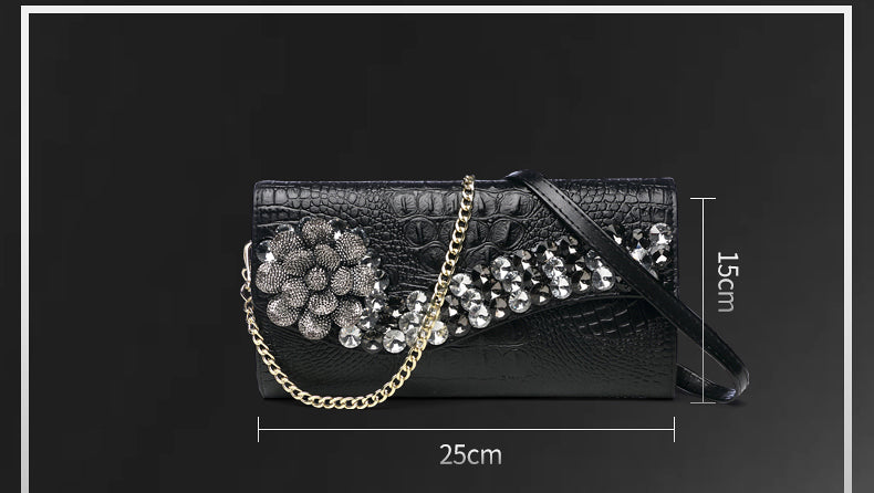 Mbluxy Diamond hand clutch new leather women clutch bag