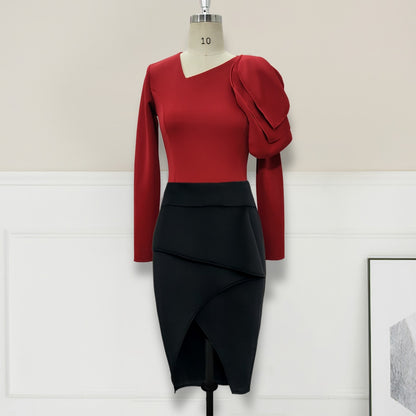 Mbluxy Red Blouses Long Sleeves