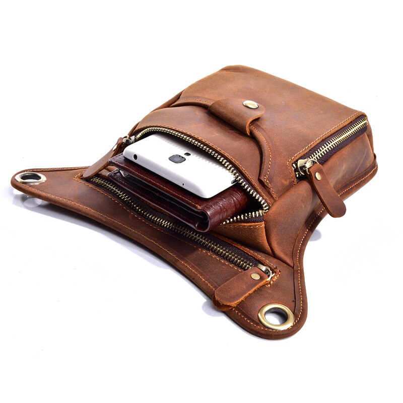 Mbluxy Men's Shoulder Bag Leather