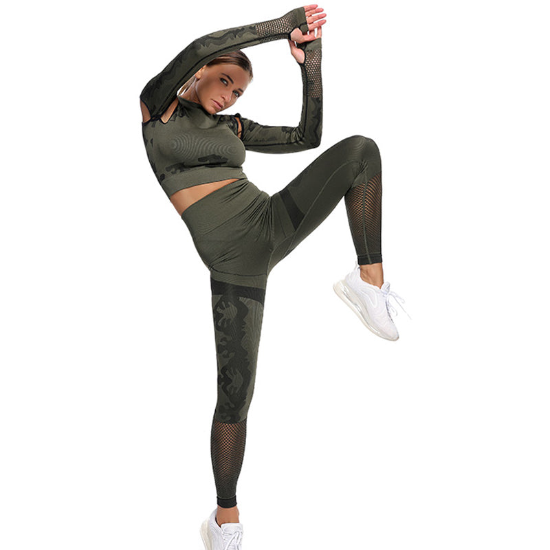 Mbluxy Sport Fitness Seamless Yoga pants Camouflage