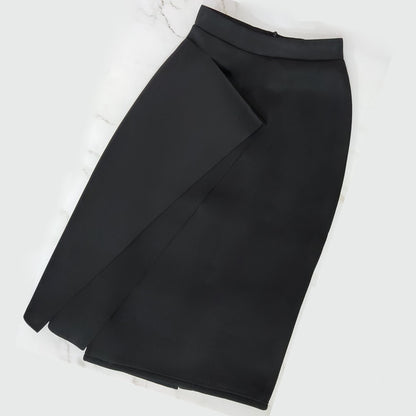 Mbluxy Women Black Pencil Skirts High Waist