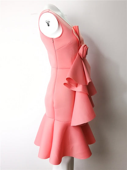Mbluxy Women Dresses Slim Pink