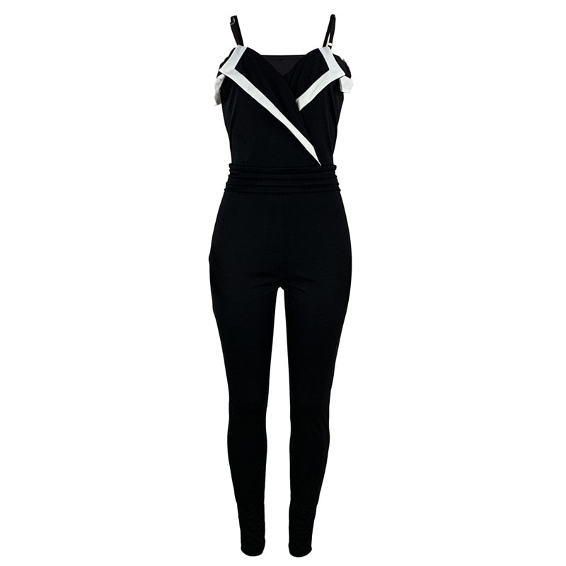 Mbluxy Women Spaghetti Strap Off Shoulder Jumpsuit