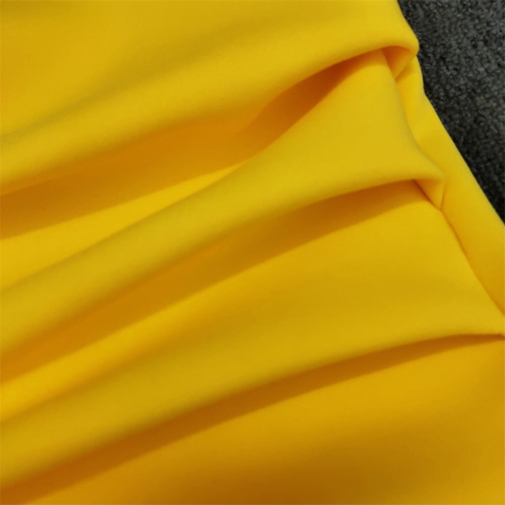 Mbluxy Women Yellow Skirts High Waist
