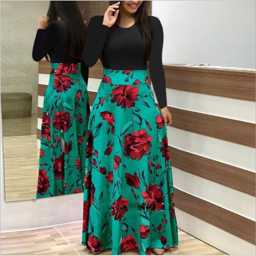 MBluxy Casual Explosive Style Flower Printed Color Matching
