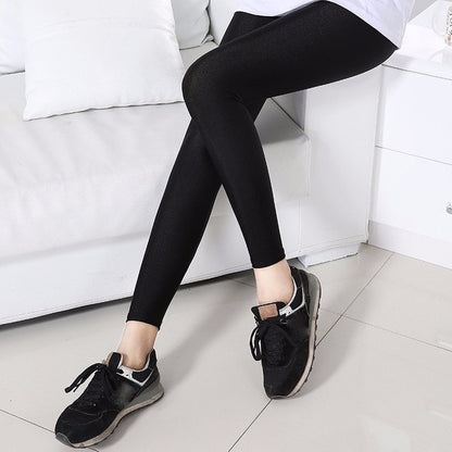 Mbluxy S-3XL Size Women Shiny Black Legging