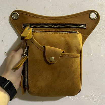 Mbluxy Men's Shoulder Bag Leather