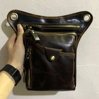Mbluxy Men's Shoulder Bag Leather
