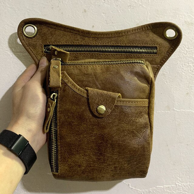Mbluxy Men's Shoulder Bag Leather