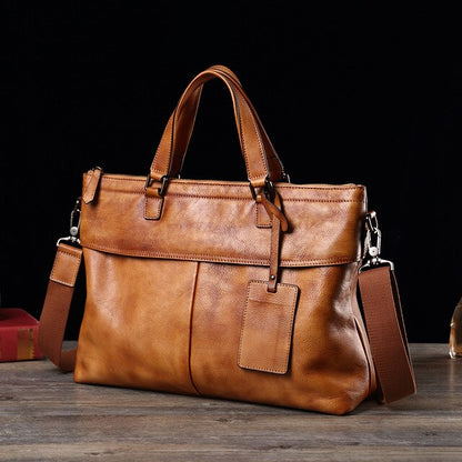 Mbluxy Genuine Leather men's handbag