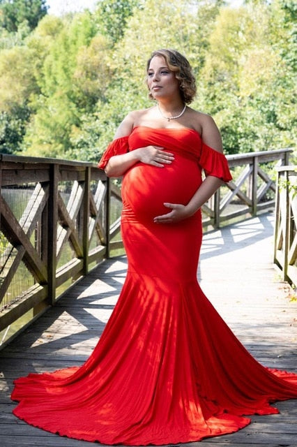 MBluxy Maternity Dresses For Photo Shoot Pregnant Women