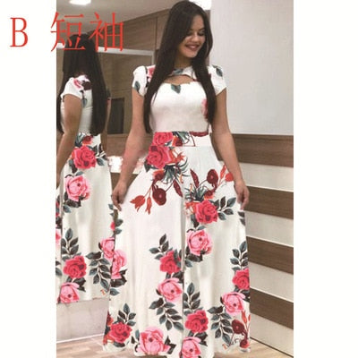 Mbluxy  Long Dress Floral Flower Print