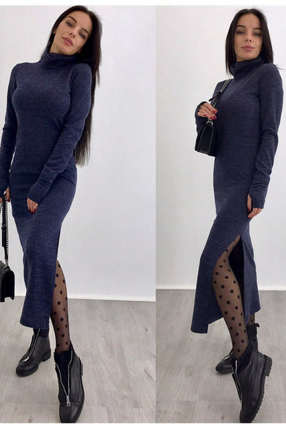 Mbluxy Autumn Knitted Dress Casual