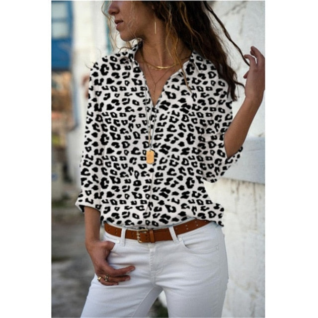 MBluxy Women White Blouses Basic Selling Button Solid